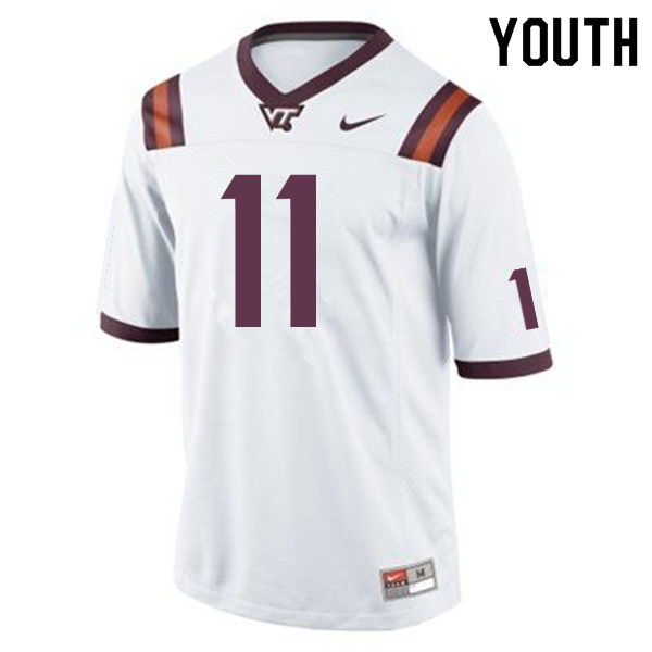 Youth #11 Houshun Gaines Virginia Tech Hokies College Football Jerseys Sale-Maroon - Click Image to Close